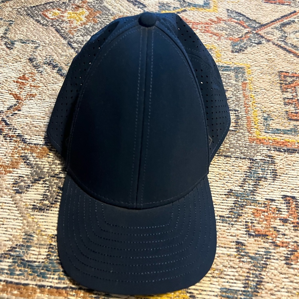 Sleek Black Men's Perforated Cap A-game